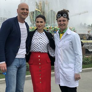 Антон Привольнов и Ольга Ушакова. Первый канал. Программа "Доброе утро"